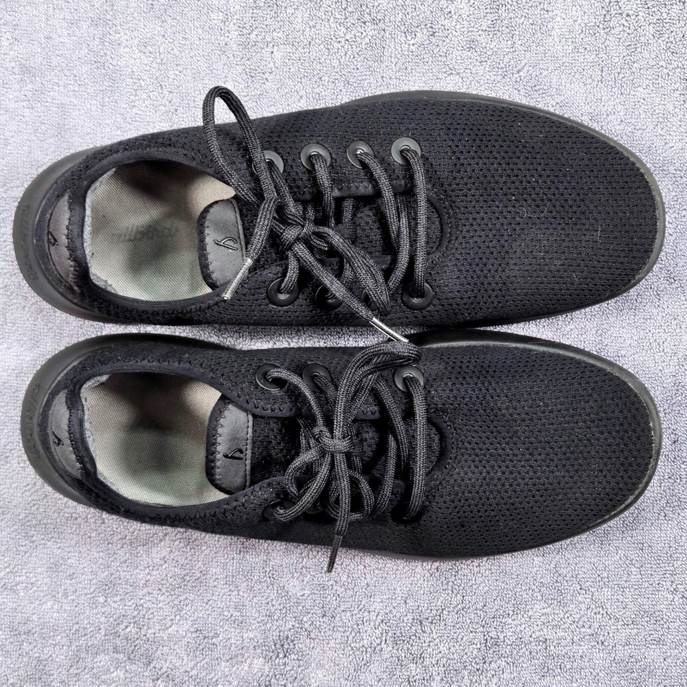 Allbirds Tree Runners Mens‎ Size 11 Black Good Sustainable Mesh Sneakers - Picture 6 of 13